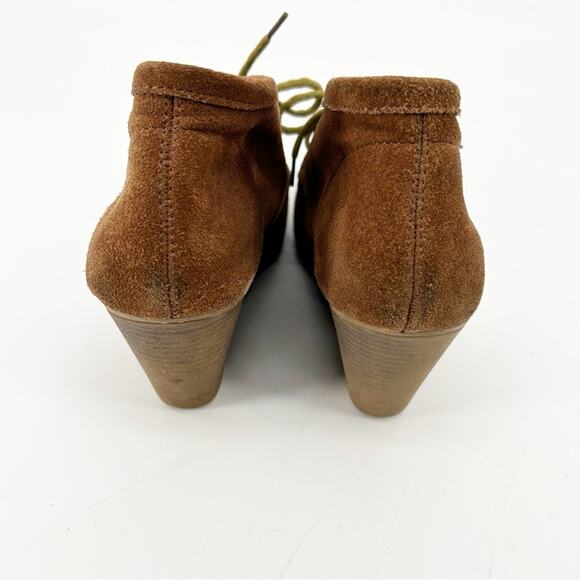 Bjorndal Brown Suede Lace Up Wedge Ankle Boots Booties Academic Size 9 - Picture 5 of 8